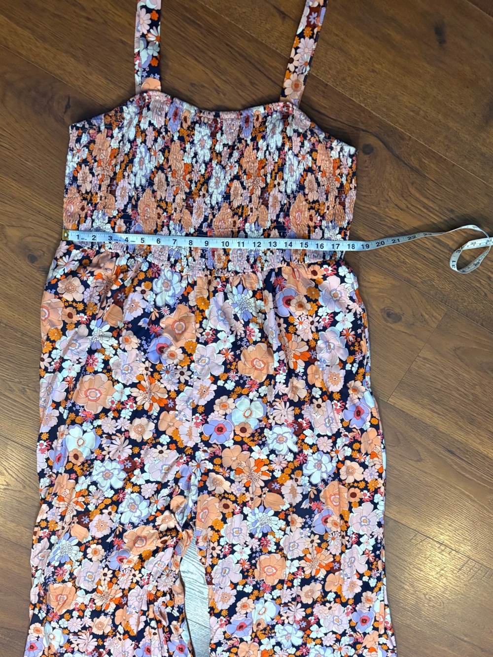Dokotoo Women's Sleeveless Floral Wide-Leg Jumpsuit - Peach Multi - Picture 2 of 5
